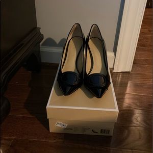 Michael Kors black patent leather heels